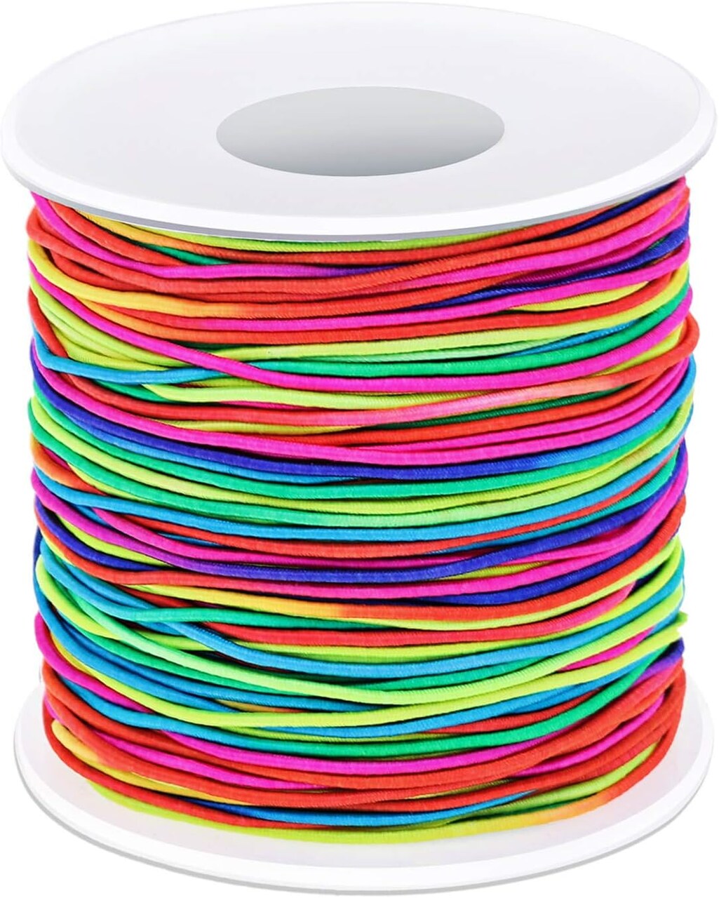 Elastic String for Bracelets, Selizo Bracelet Bead String Elastic Cord for Bracelets, Necklace, Beading, Jewelry Making and Braided Hair Styling (1.2 MM, 109 Yards, Rainbow Color)